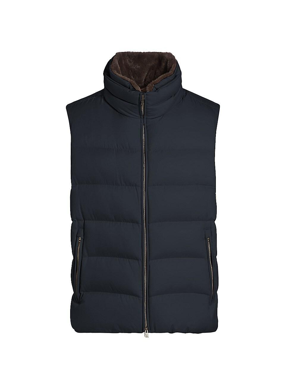 Mens Quilted Down Zip-Up Vest product image