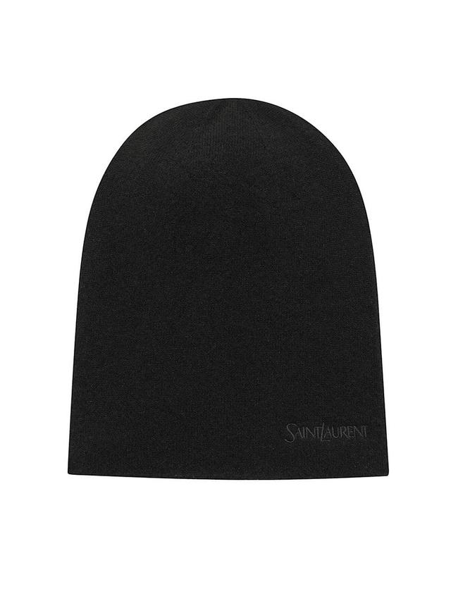 Womens Embroidered Beanie in Cashmere Product Image