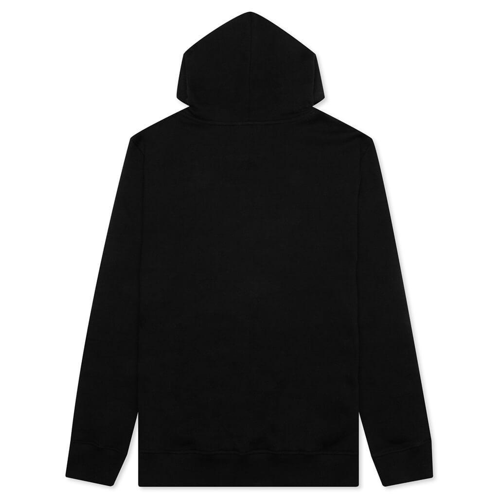 Metal Buckle Collar Hoodie - Black Male Product Image