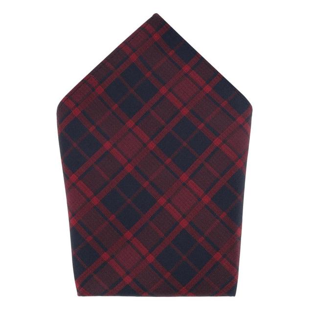 Trafalgar Mens Kincade Red Blackwatch Plaid Silk Pocket Square Product Image