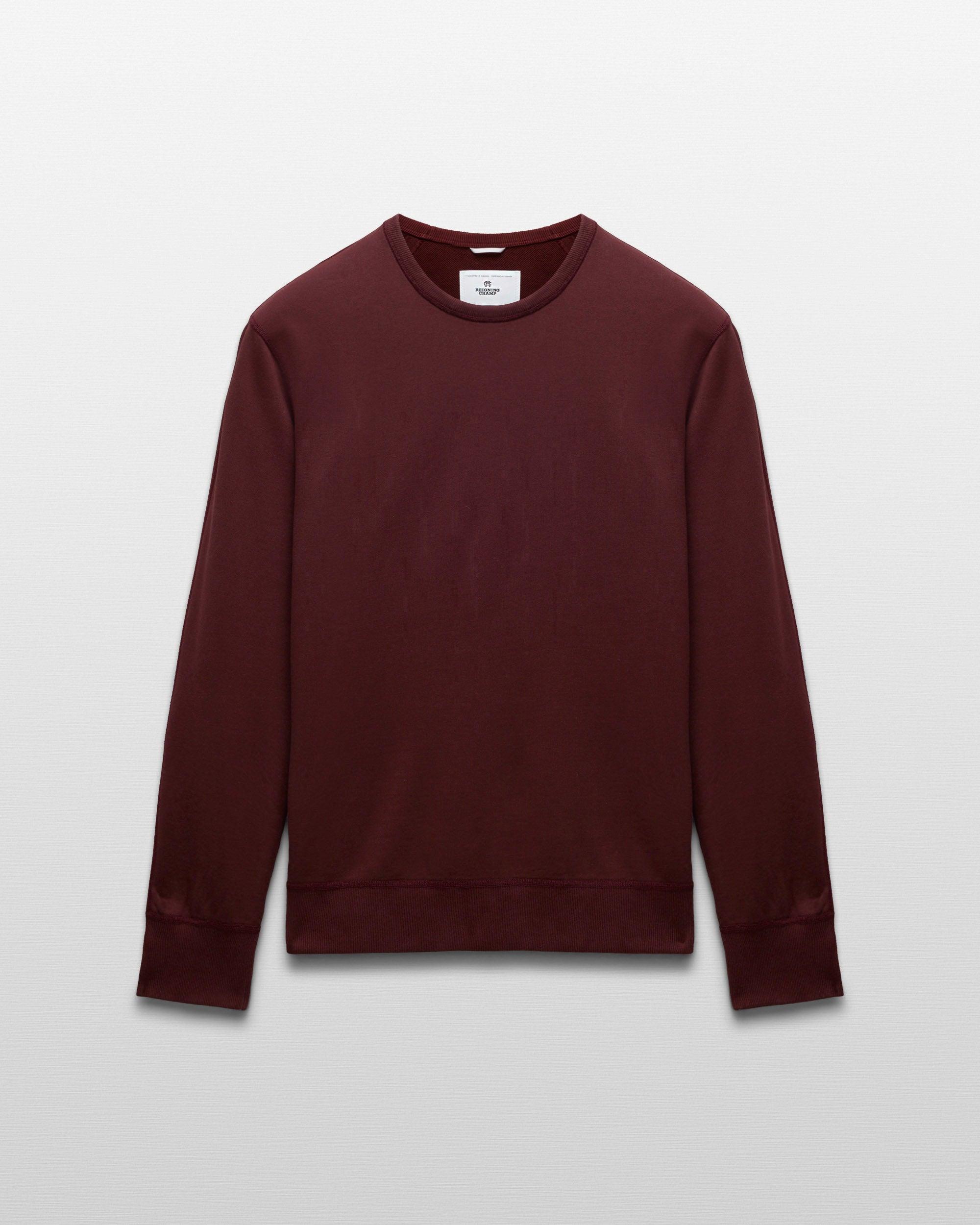 0984. Herringbone Terry Crewneck - Crimson Red Product Image