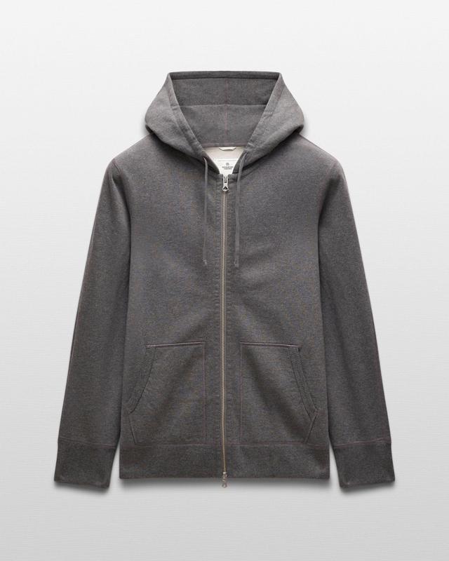 Midweight Terry Slim Zip Hoodie Male Product Image