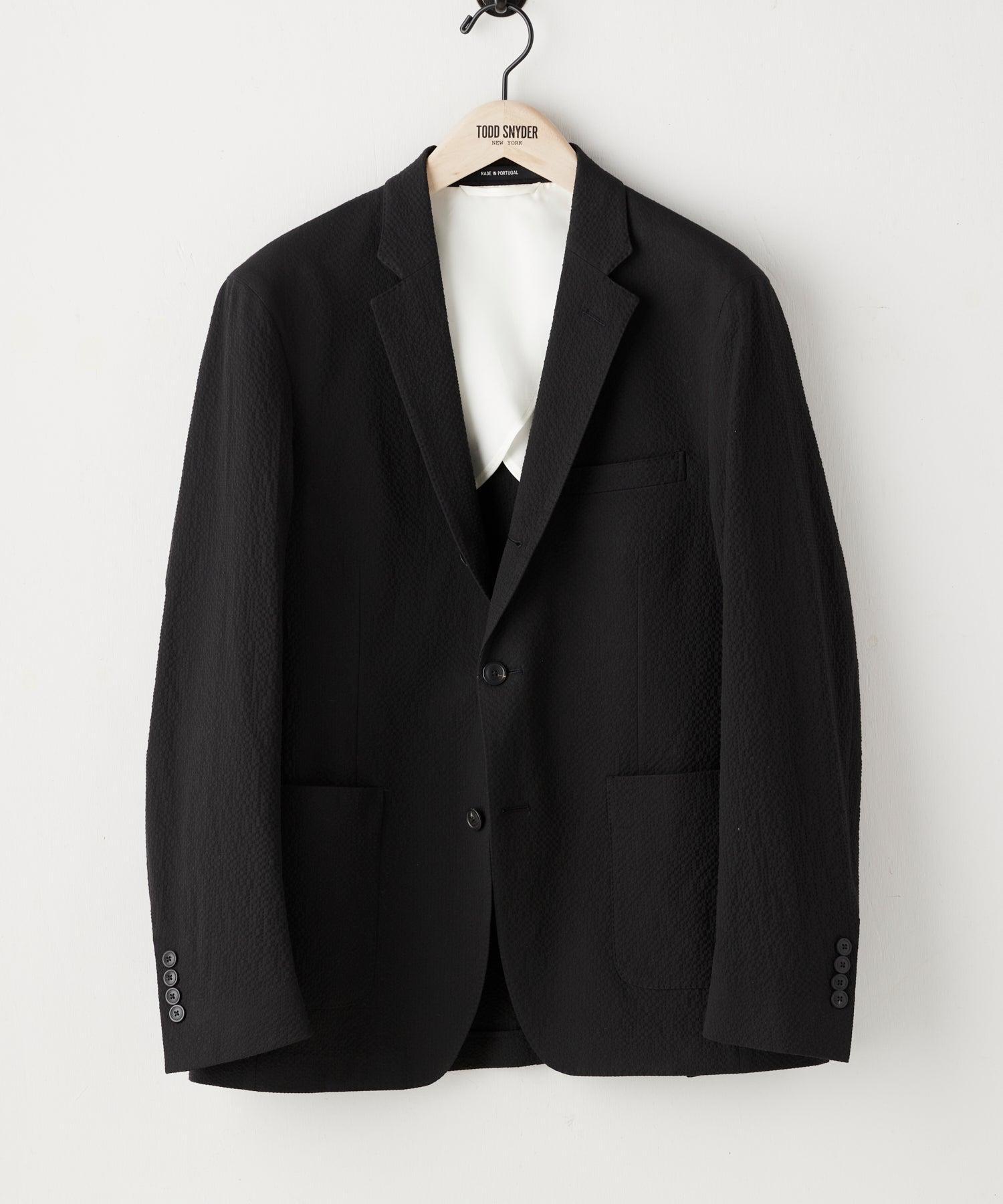 Seersucker Madison Suit Jacket in Black Product Image