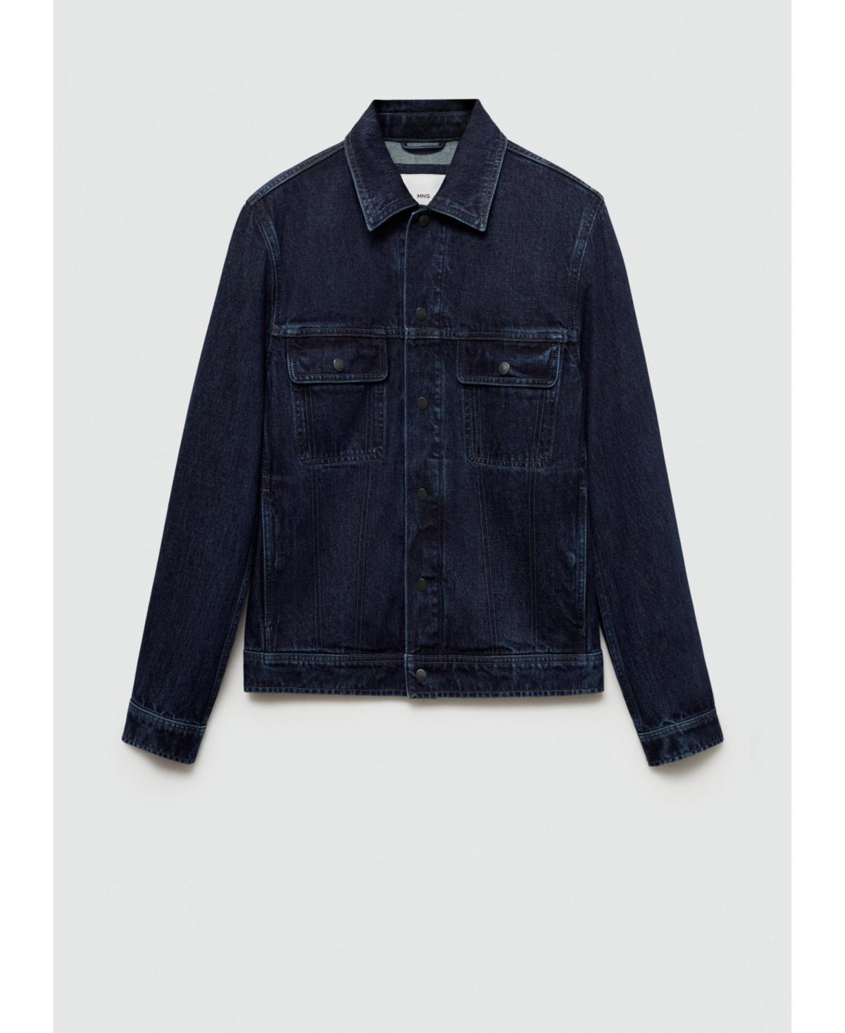 Mango Mens Pockets Detail Denim Jacket Product Image