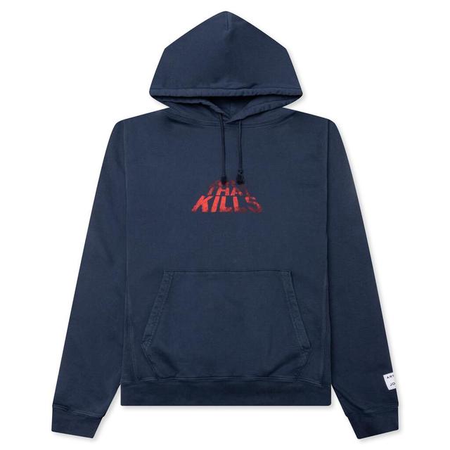 ATK Stacked Logo Hoodie - Navy Male Product Image