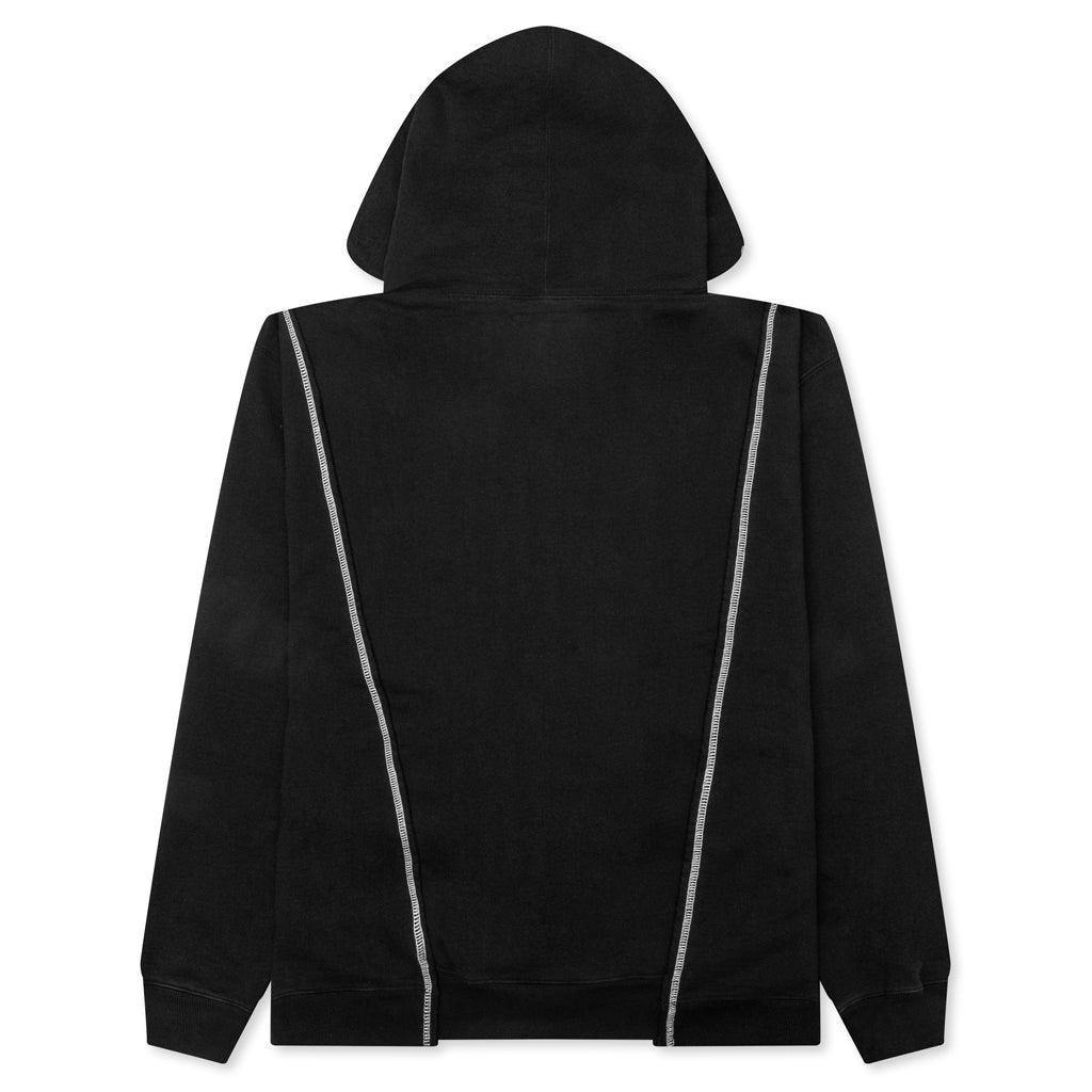 Designer Split Hoodie - Washed Black Male Product Image