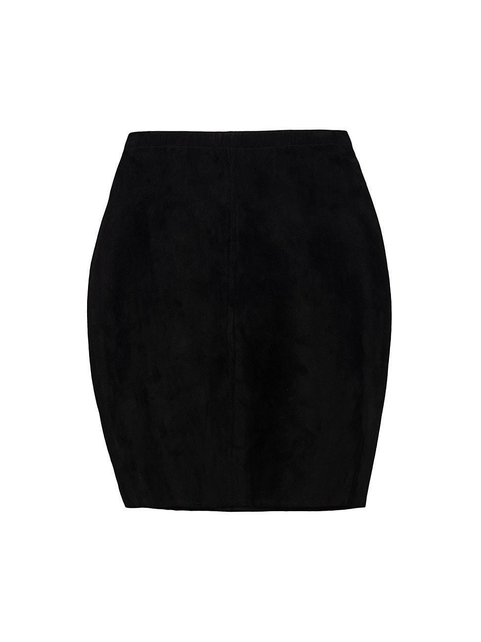 Womens Breve Stretch Suede Skirt product image