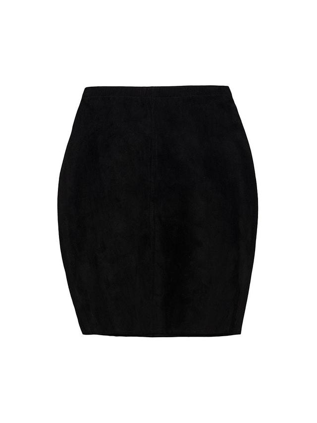 Womens Breve Stretch Suede Skirt Product Image