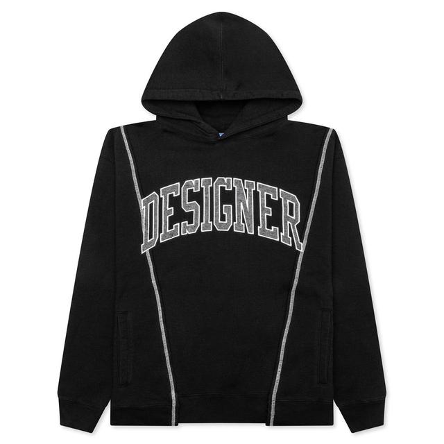 Designer Split Hoodie - Washed Black Male Product Image