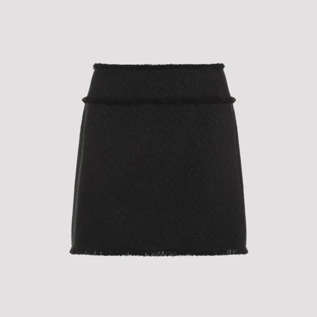 Black Wool Mini Skirt product image