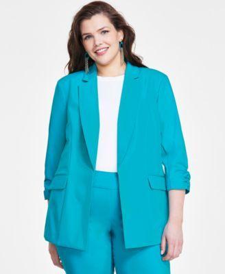 Plus Size 3/4-Sleeve Blazer, Created for Macy's  Product Image