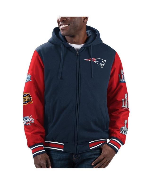 Mens G-iii Sports by Carl Banks Navy New England Patriots Player Option Full-Zip Hoodie Jacket - Navy Product Image