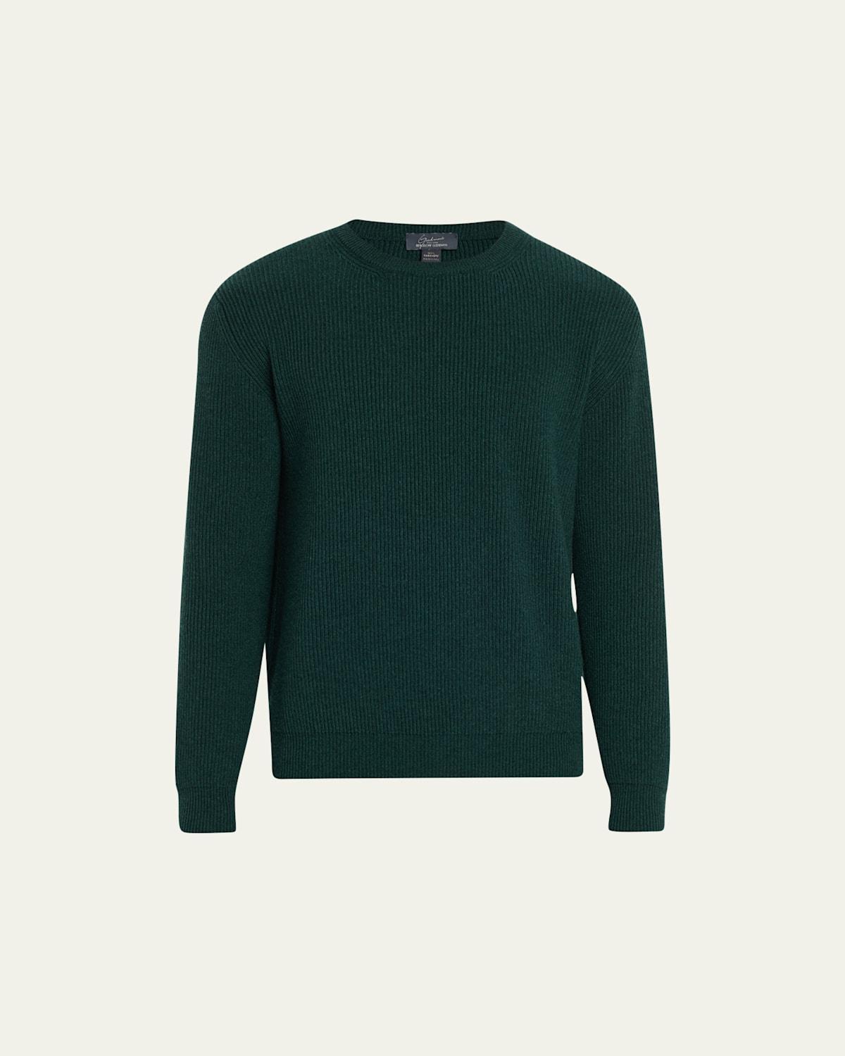 Mens Cashmere Ribbed Crewneck Product Image