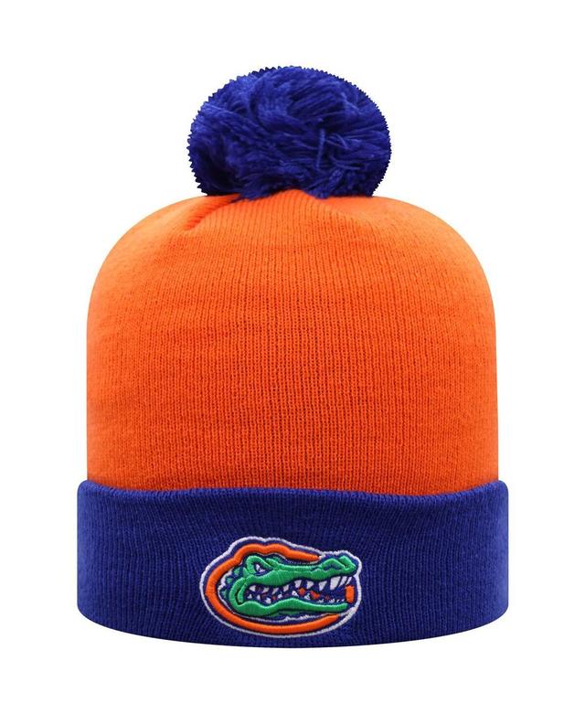 Mens Orange and Royal Florida Gators Core 2-Tone Cuffed Knit Hat with Pom - Orange Product Image