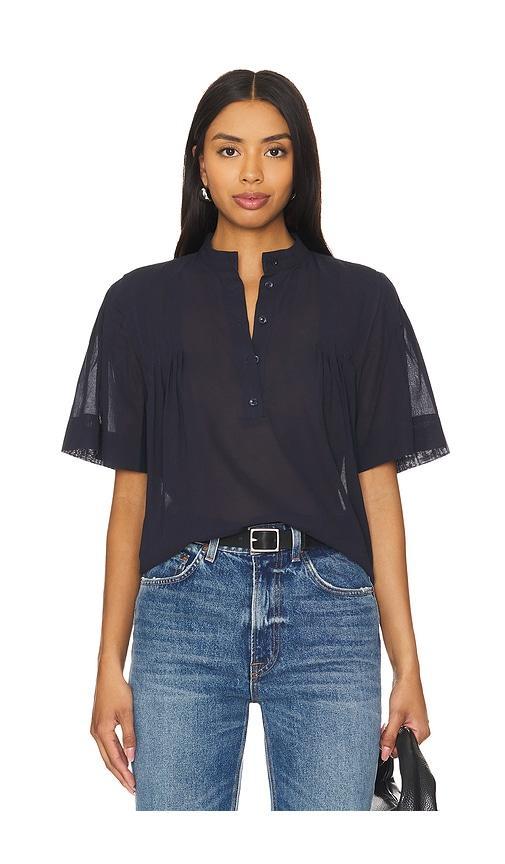 Pleated Button Up Blouse Product Image