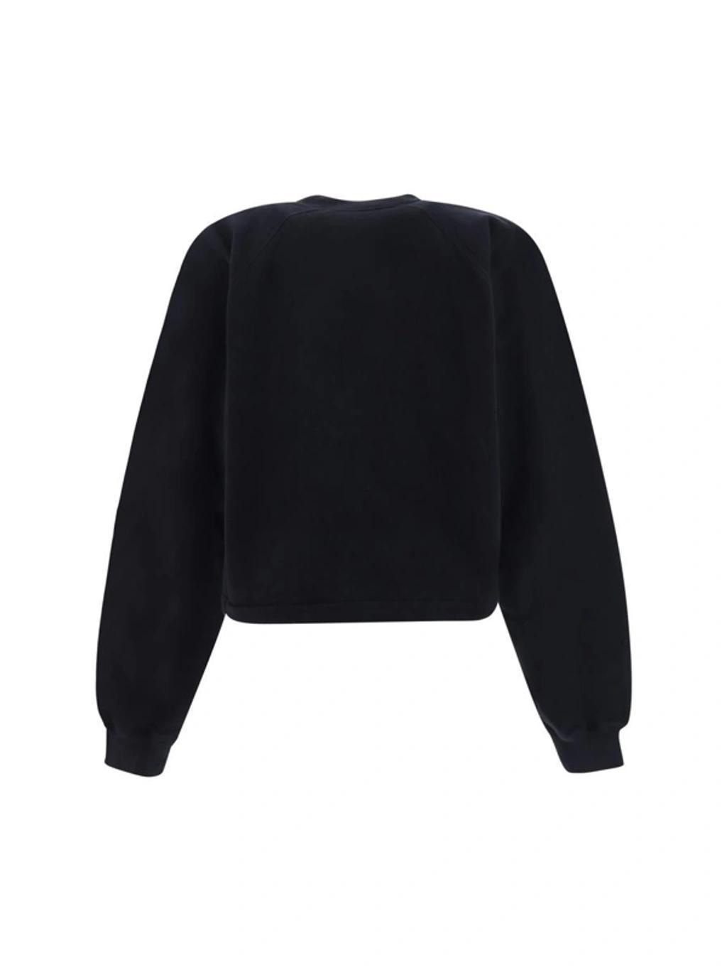 Logo-embroidered Cotton Sweatshirt In Black/mix Product Image