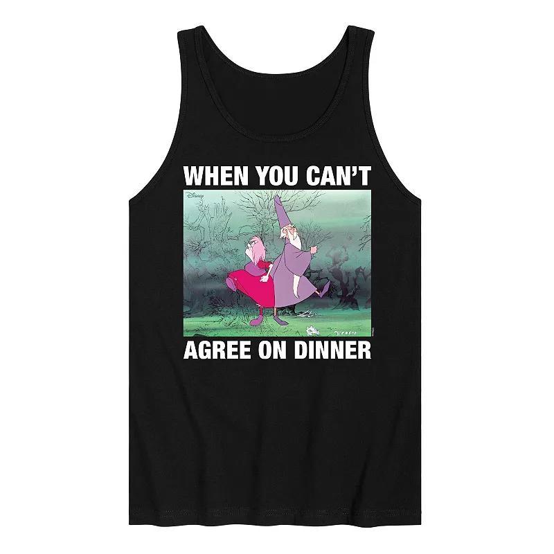 Disneys The Sword in the Stone Mens When You Cant Agree On Dinner Meme Graphic Tank Top Product Image