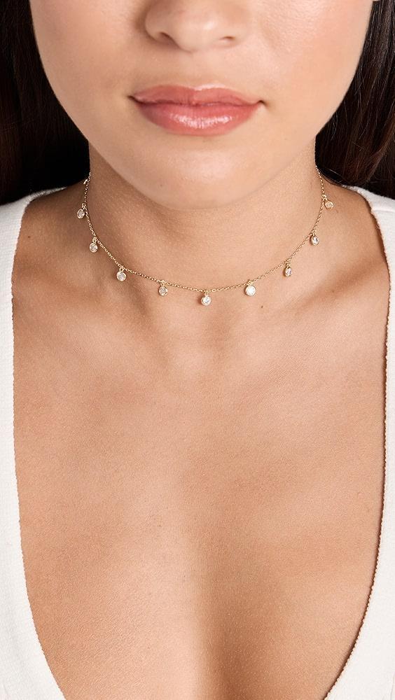 SHASHI Solitaire Drop Choker Necklace | Shopbop Product Image