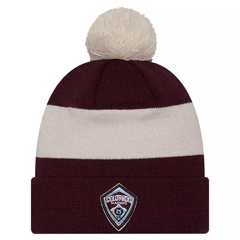 Mens New Era Burgundy Colorado Rapids 2024 Kick Off Collection Cuffed Knit Hat with Pom Product Image