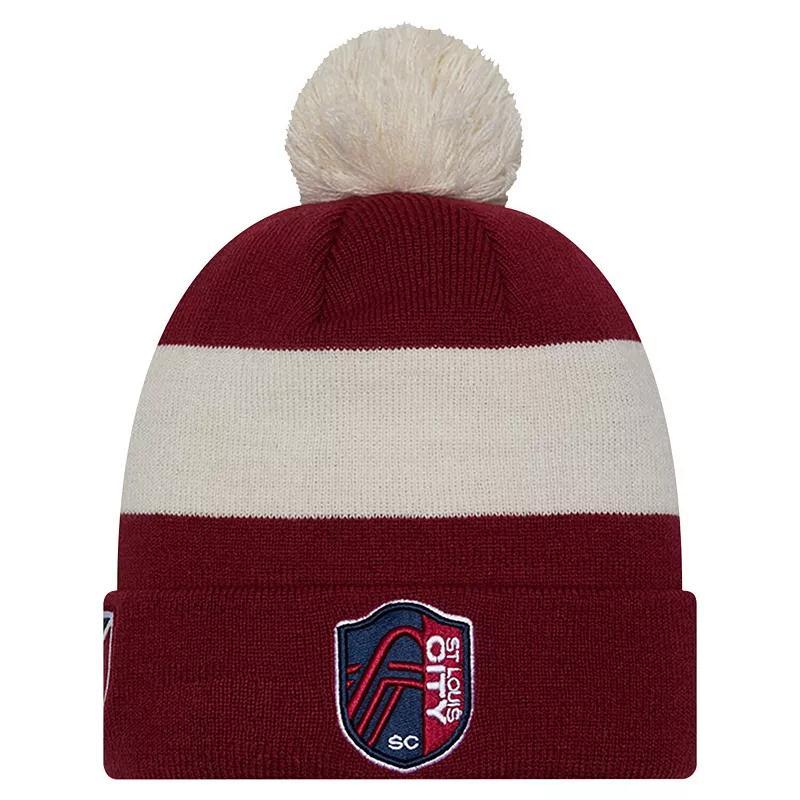 Mens New Era St. Louis City SC 2024 Kick Off Collection Cuffed Knit Hat with Pom Product Image