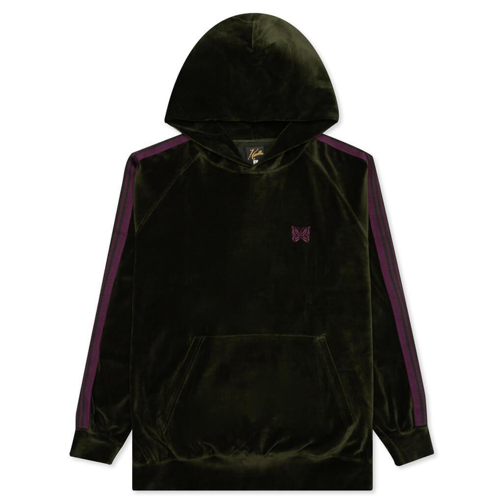 Velour Track Hoodie - Black Male Product Image