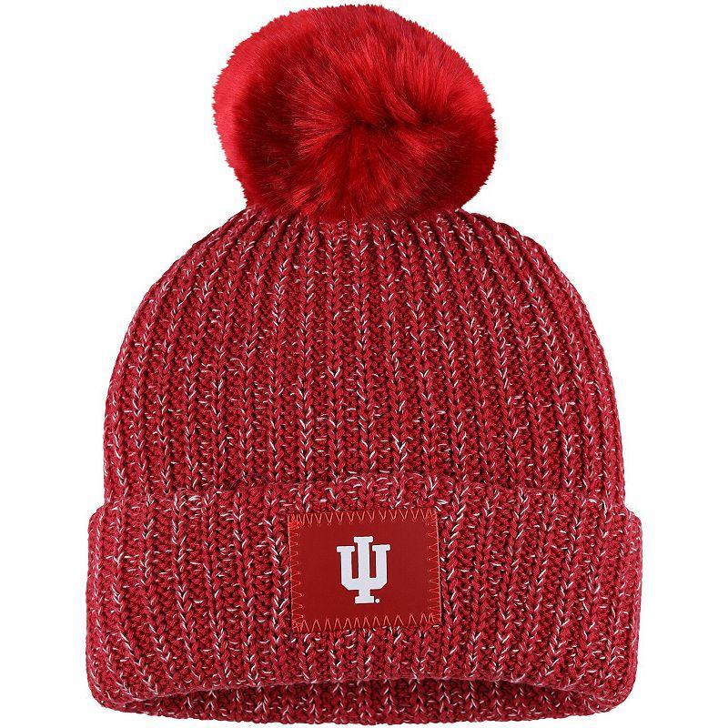 Womens Love Your Melon Crimson Indiana Hoosiers Cuffed Knit Hat with Pom Product Image