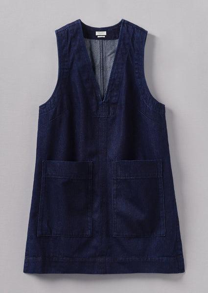 Indigo Denim Cotton Tunic | Indigo Product Image