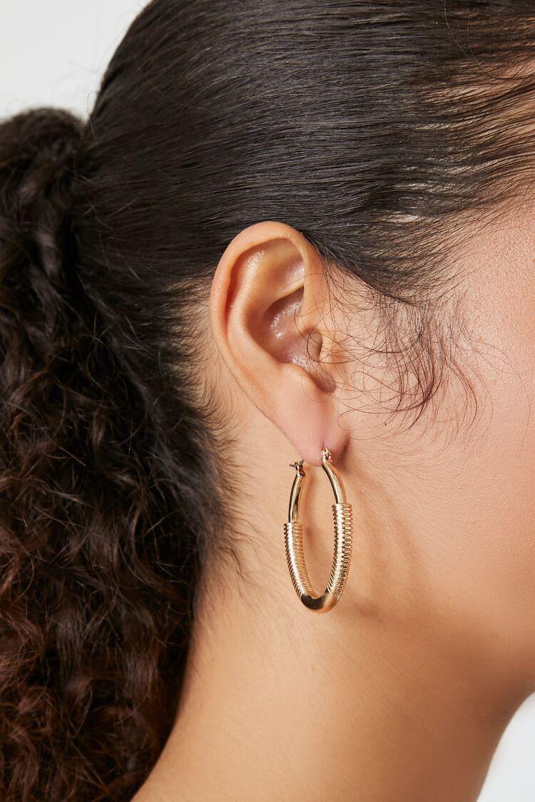 Etched Hoop Earrings | Forever 21 Product Image