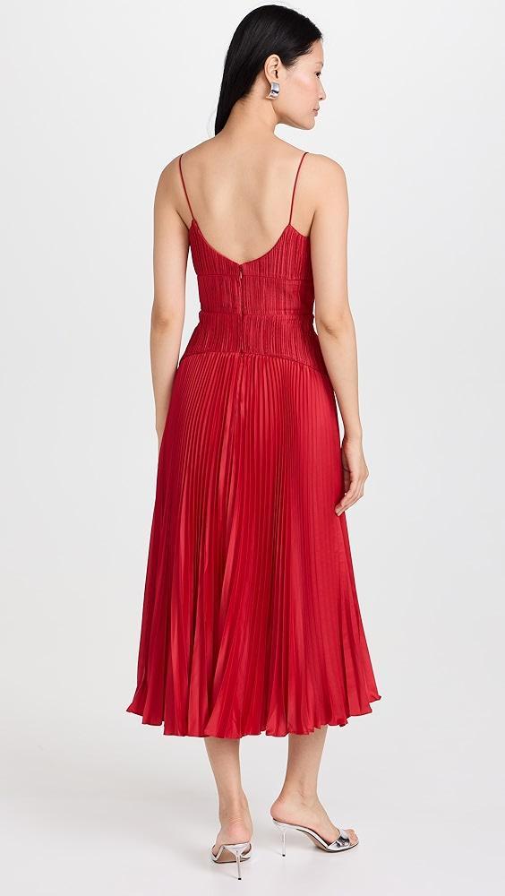 AMUR Cherry Drop Waist Midi Dress | Shopbop Product Image