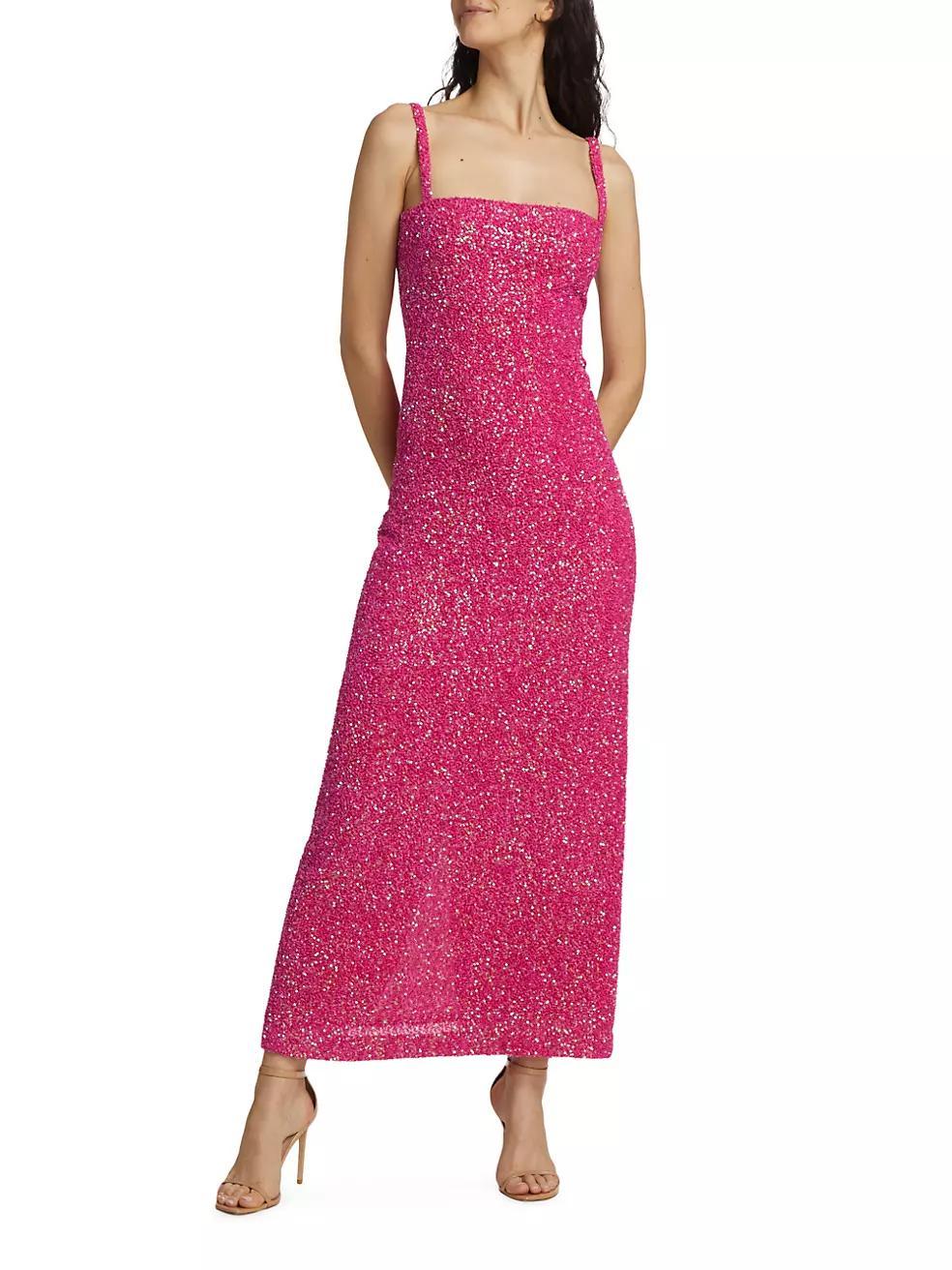 Luciernaga Sequin Sleeveless Maxi Dress Product Image