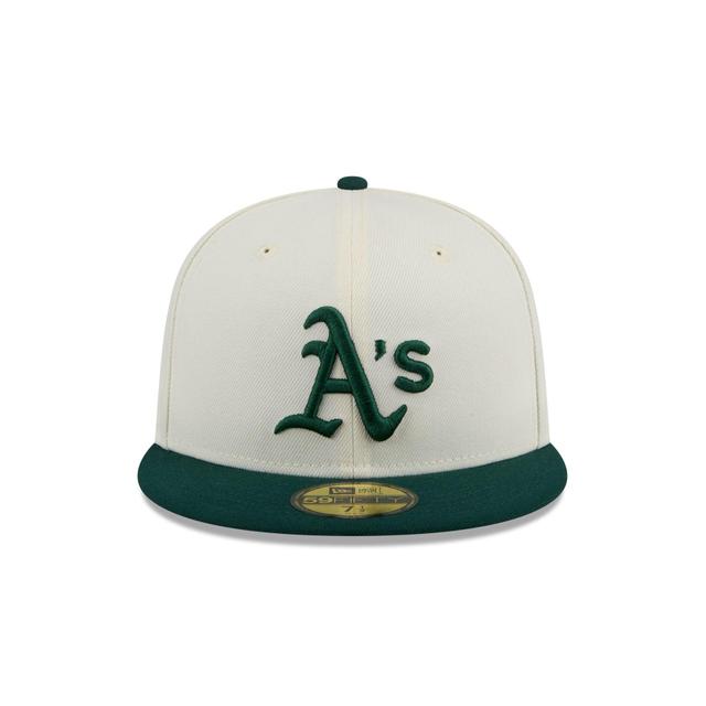 Oakland Athletics Chrome 59FIFTY Fitted Hat Male Product Image