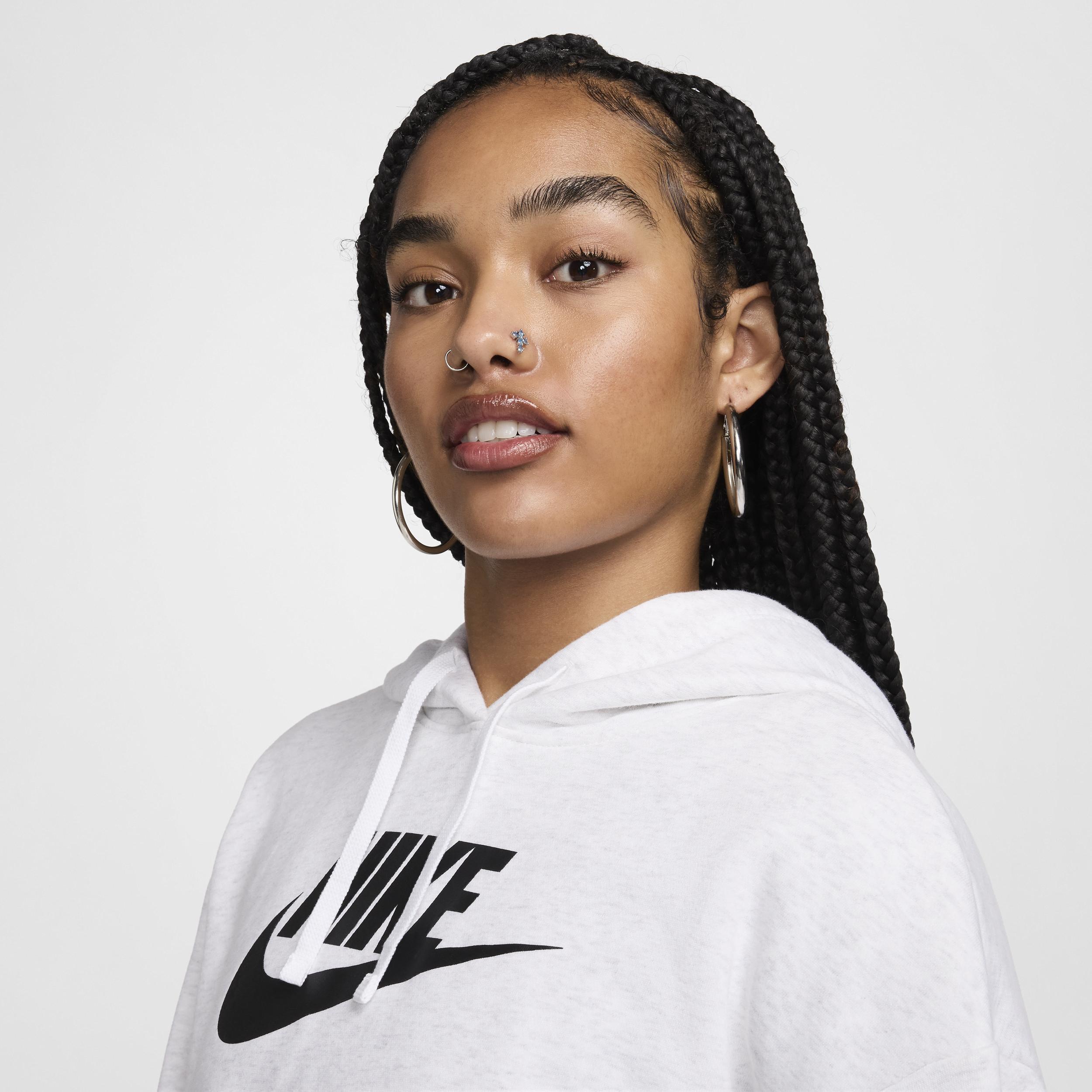 Nike Womens Sportswear Club Fleece Crop Hoodie Product Image