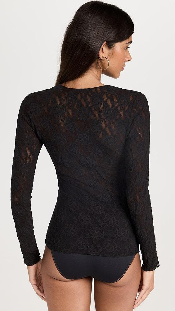 Hanky Panky Signature Lace Unlined Long Sleeve Top | Shopbop Product Image