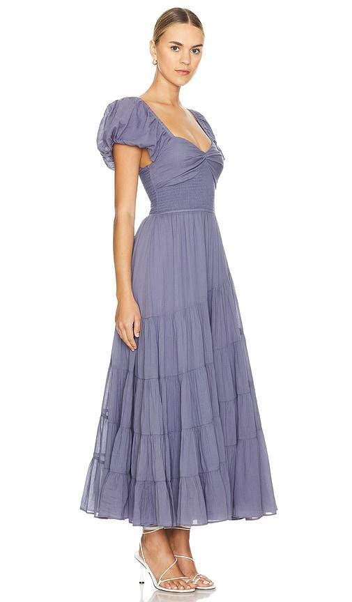 Short Sleeve Sundrenched Maxi Dress In Purple Product Image