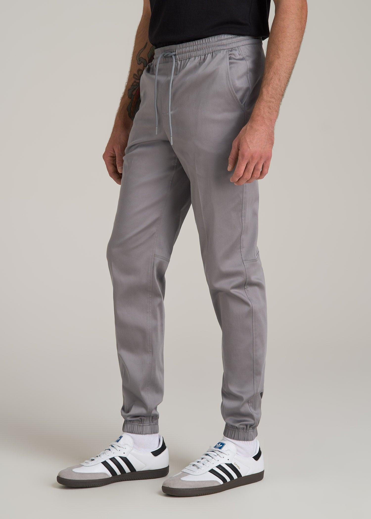 Stretch Twill Tall Men's Jogger Pants in Owl Grey Male Product Image