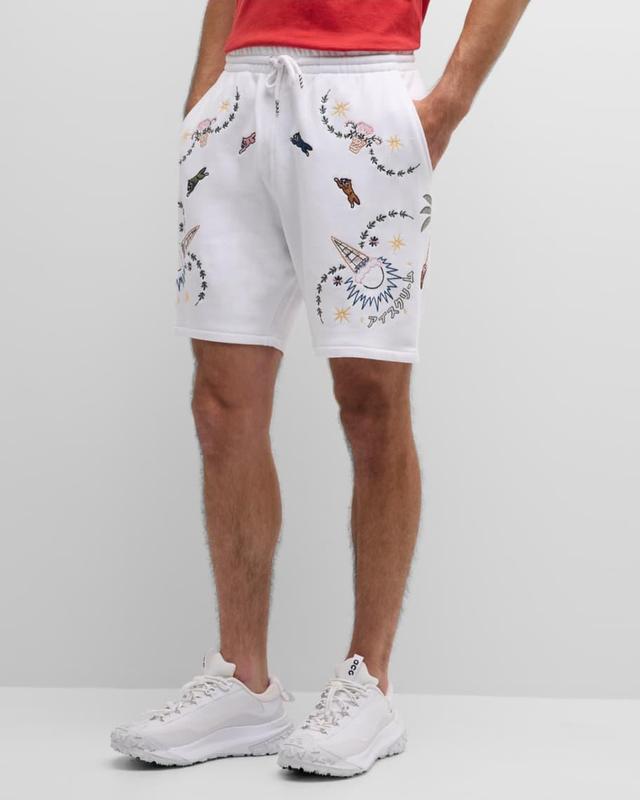 Mens Starry Embroidered Drawstring Shorts Product Image