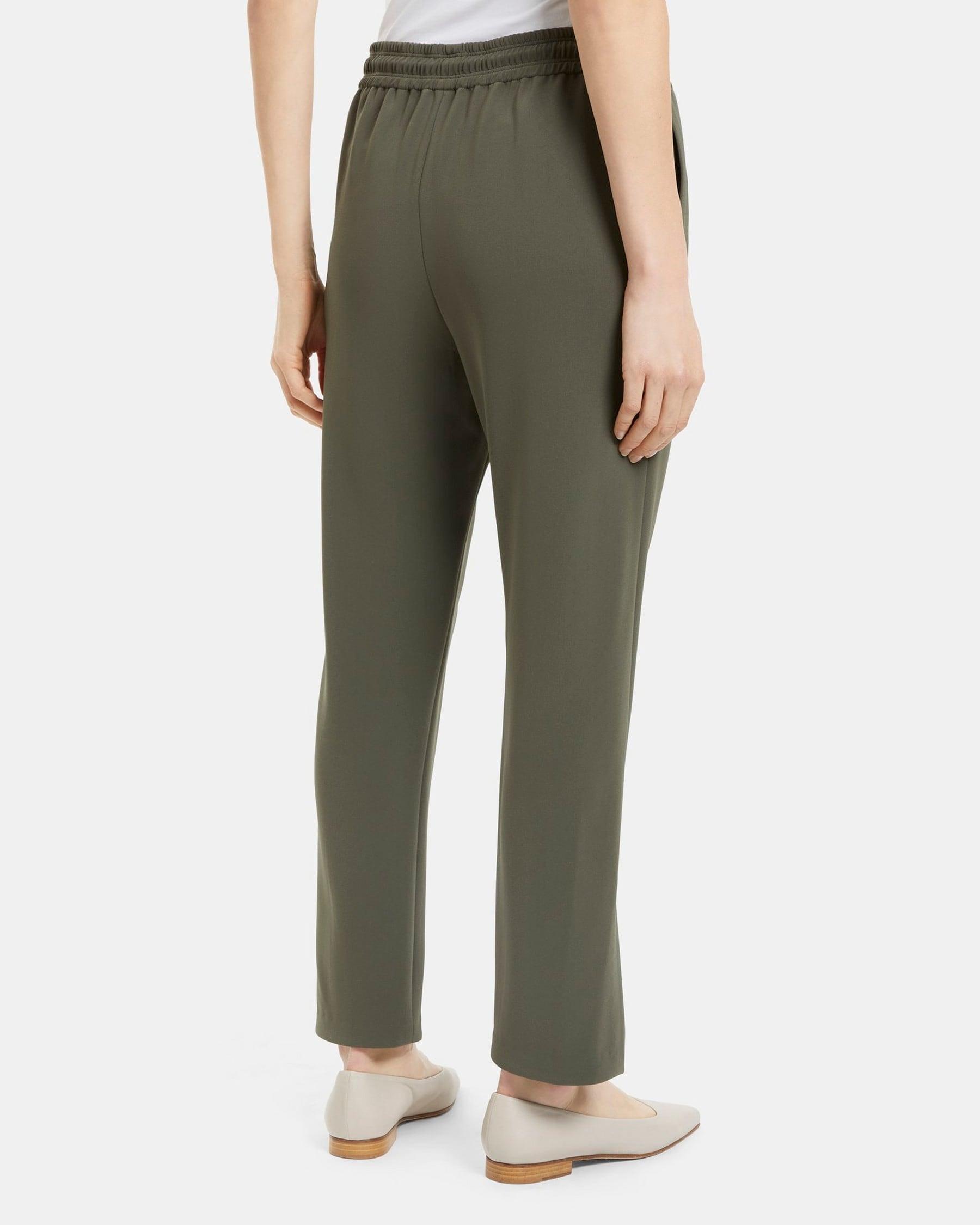 Slit Pull-On Track Pant in Crepe product image