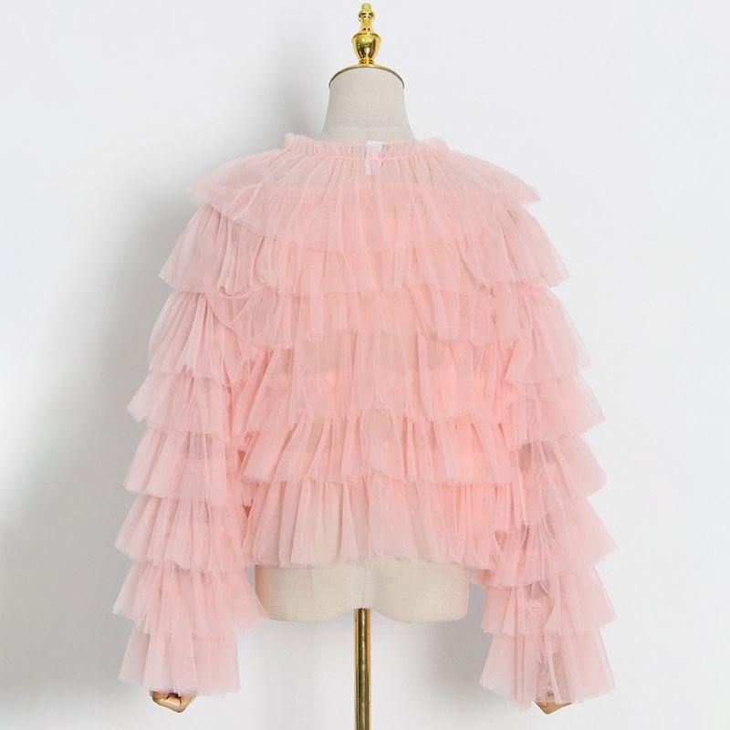 Mesh Ruffle Jacket Product Image