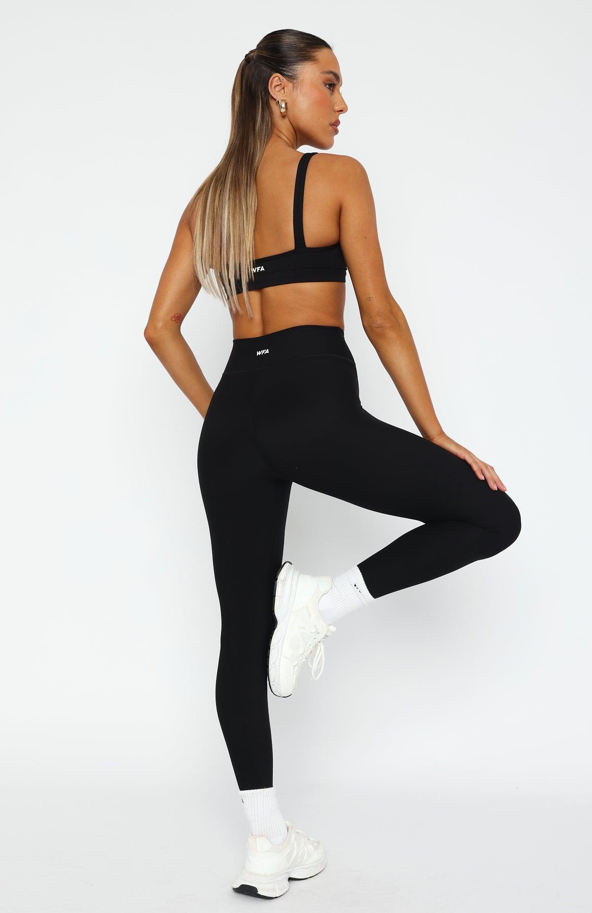 Ready Set Go Cross Front Leggings Black Product Image