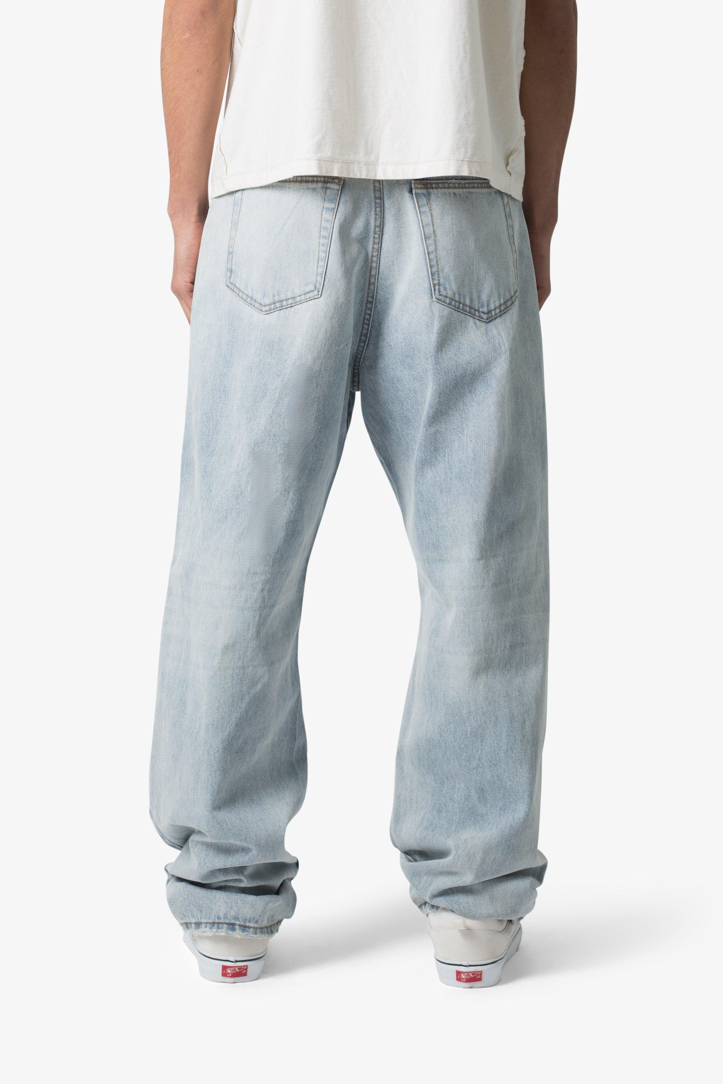 Ultra Baggy Chainstitch Denim - Light Blue Product Image