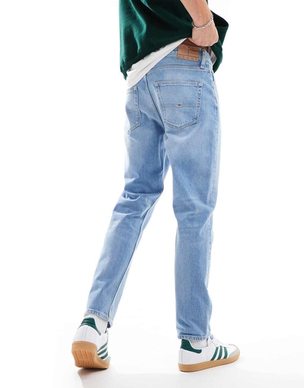 Tommy Jeans regular tapered dad jeans in mid wash Product Image