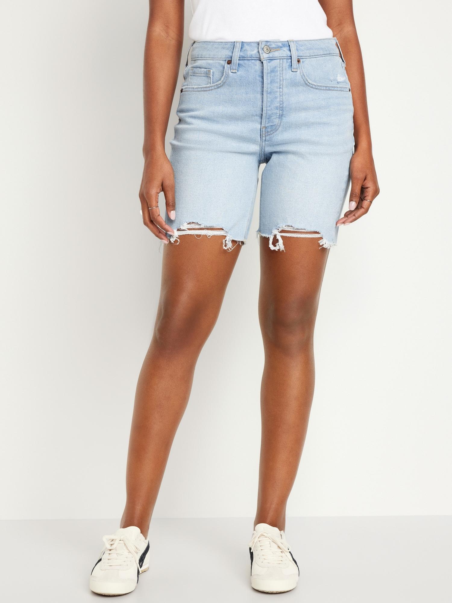 High-Waisted OG Button-Fly Jean Shorts for Women -- 7-inch inseam Product Image