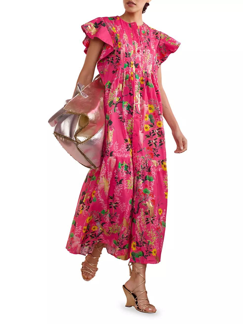 Nairobi Floral Pintuck Maxi Dress Product Image