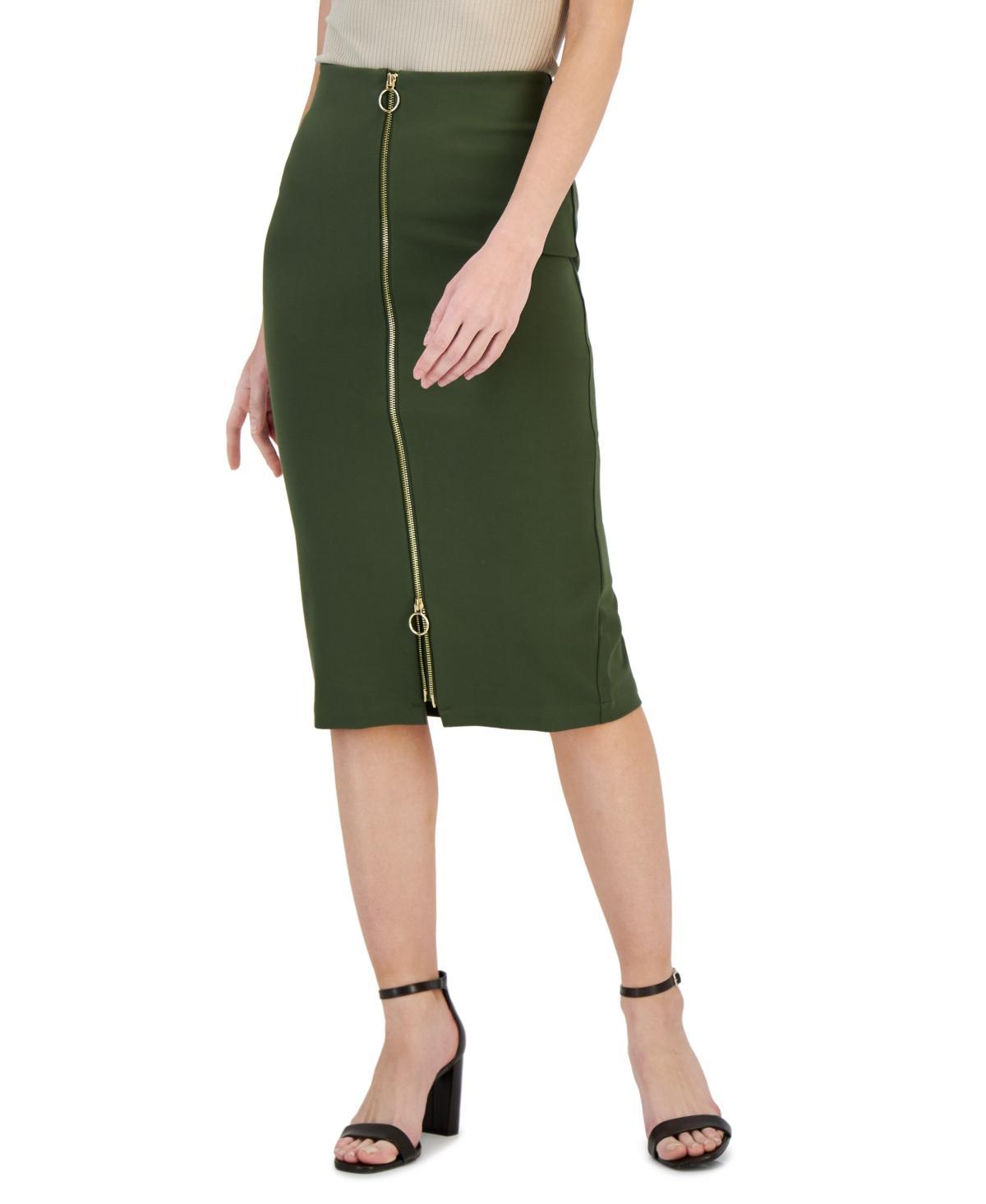 I.n.c. International Concepts Womens Ponte Zip-Front Pencil Skirt, Created for Macys Product Image