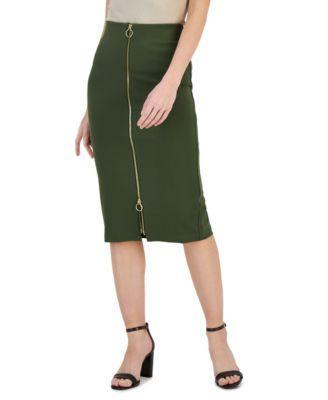 I.n.c. International Concepts Womens Ponte Zip-Front Pencil Skirt, Created for Macys Product Image