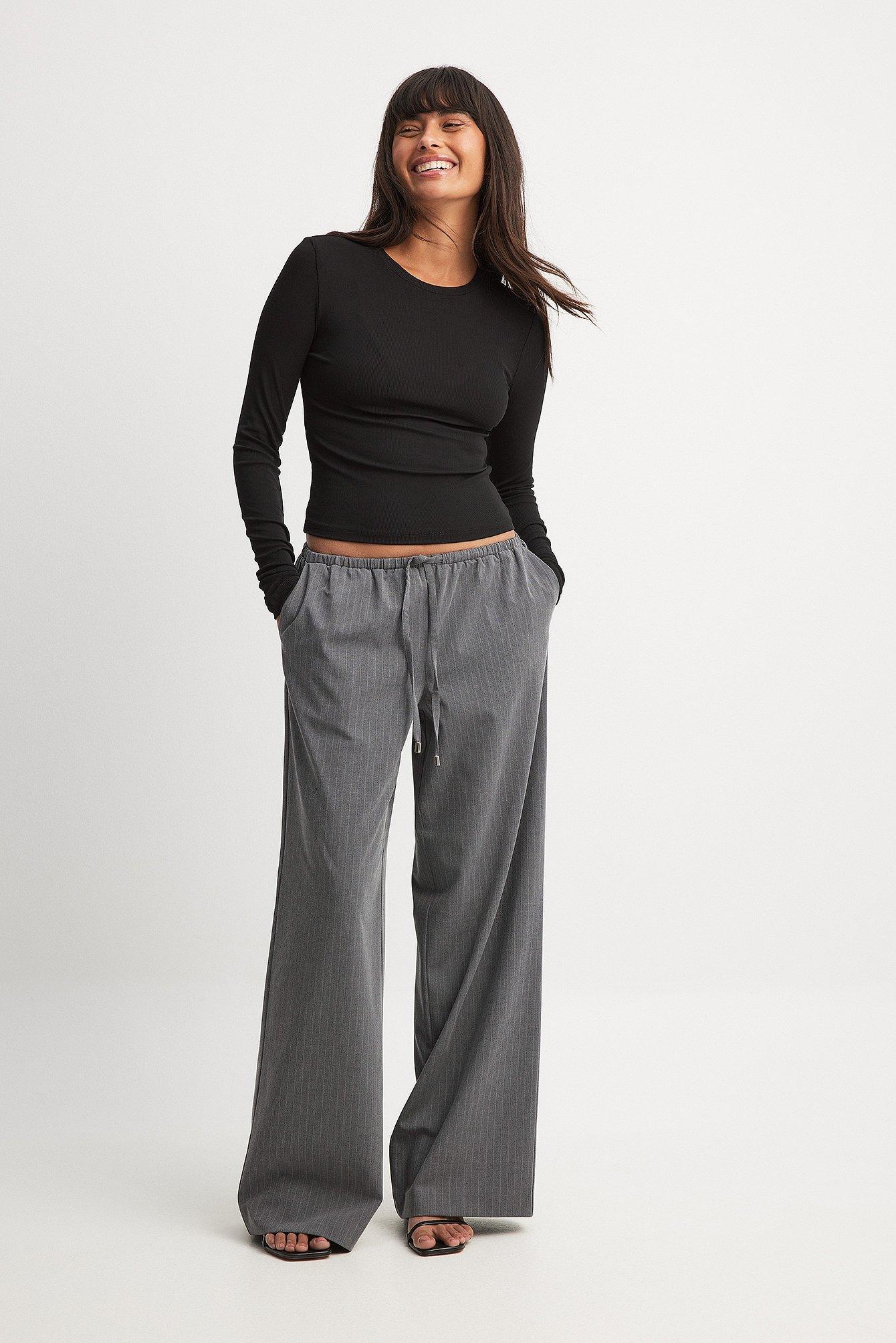 Woven Drawstring Detail Trousers product image