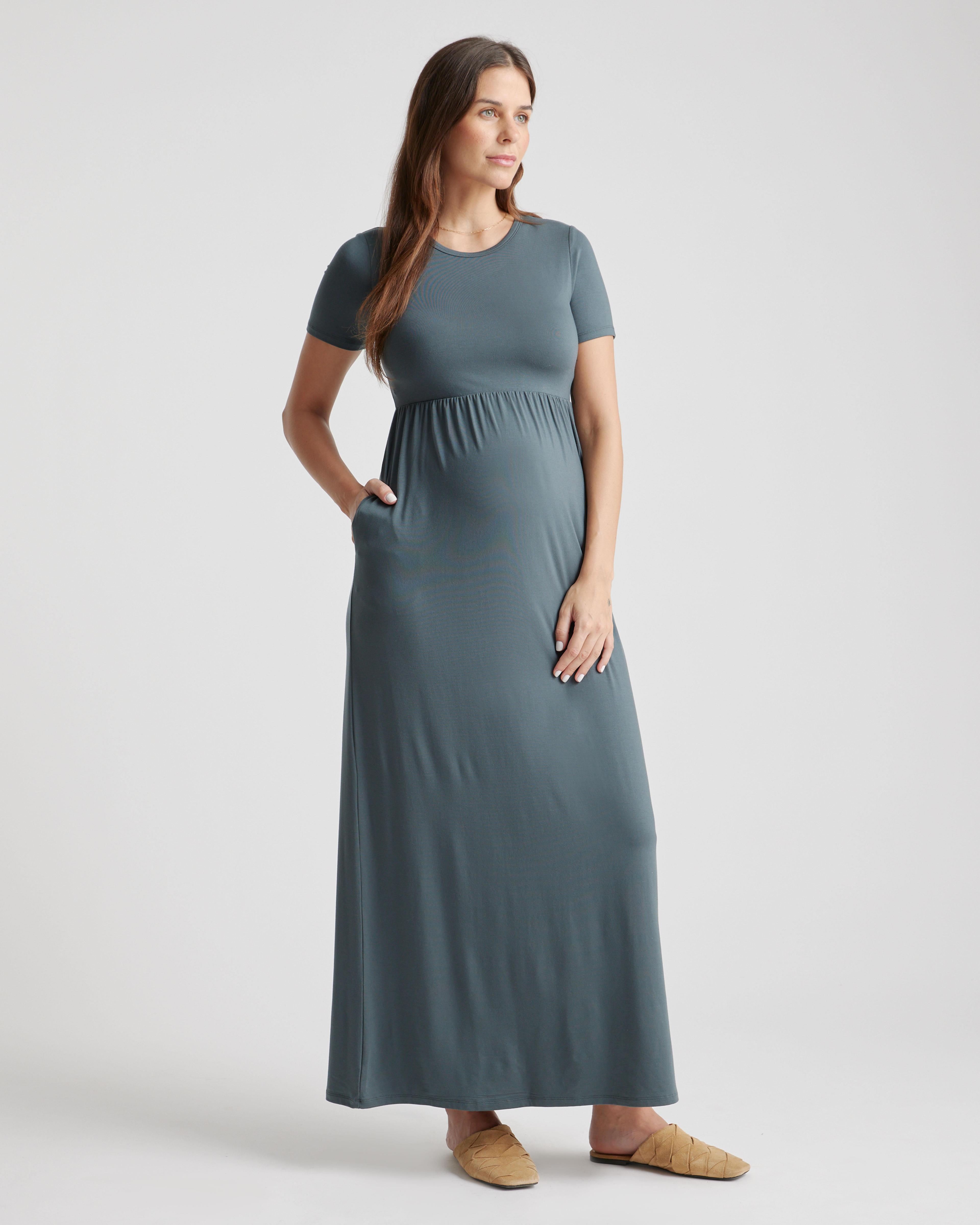 Women's Tencel Jersey Maternity Maxi Dress Product Image