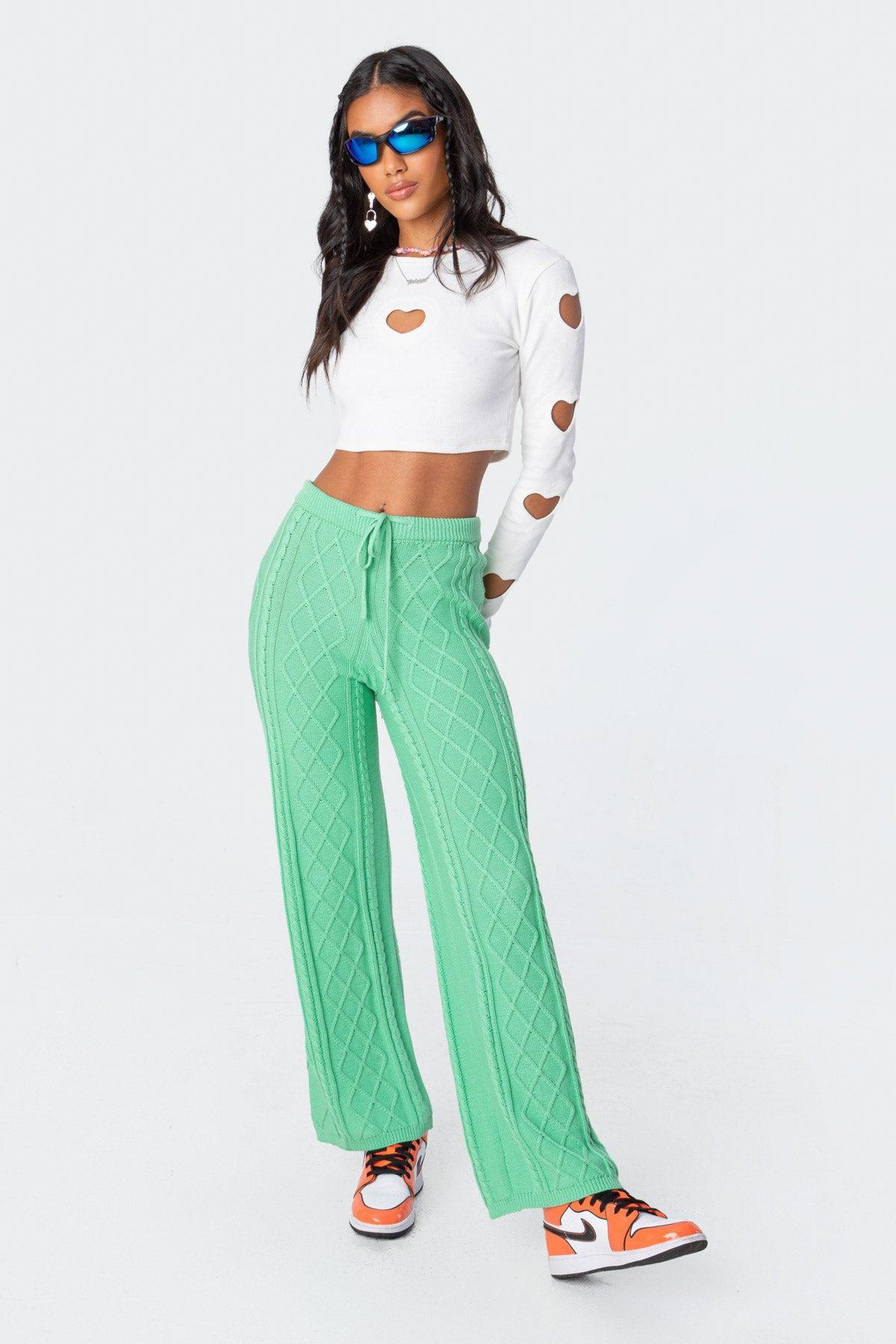 Kasey Cable Knit Pants Product Image