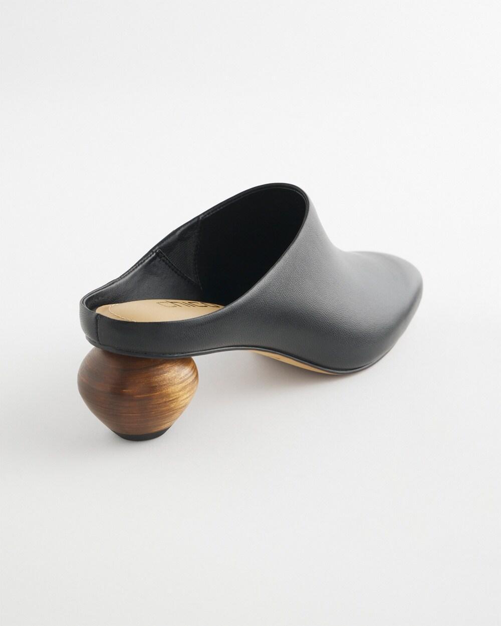 Wood Heel Leather Mule Product Image