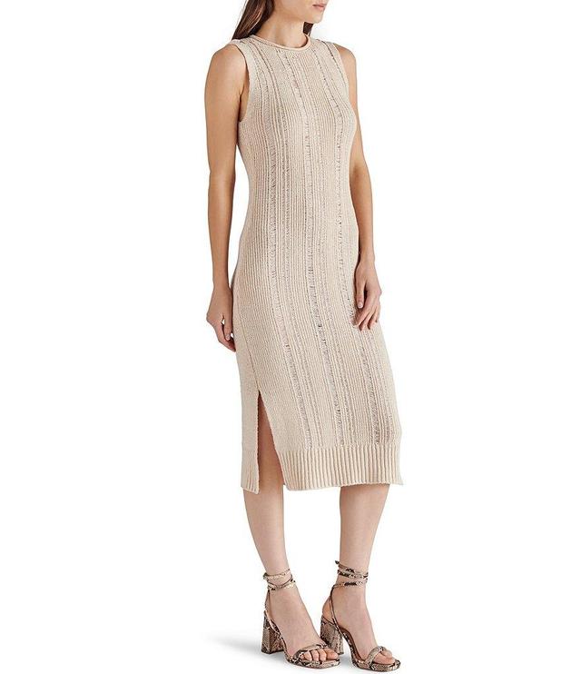 Steve Madden Amirah Sweater Crew Neck Sleeveless Midi Dress Product Image